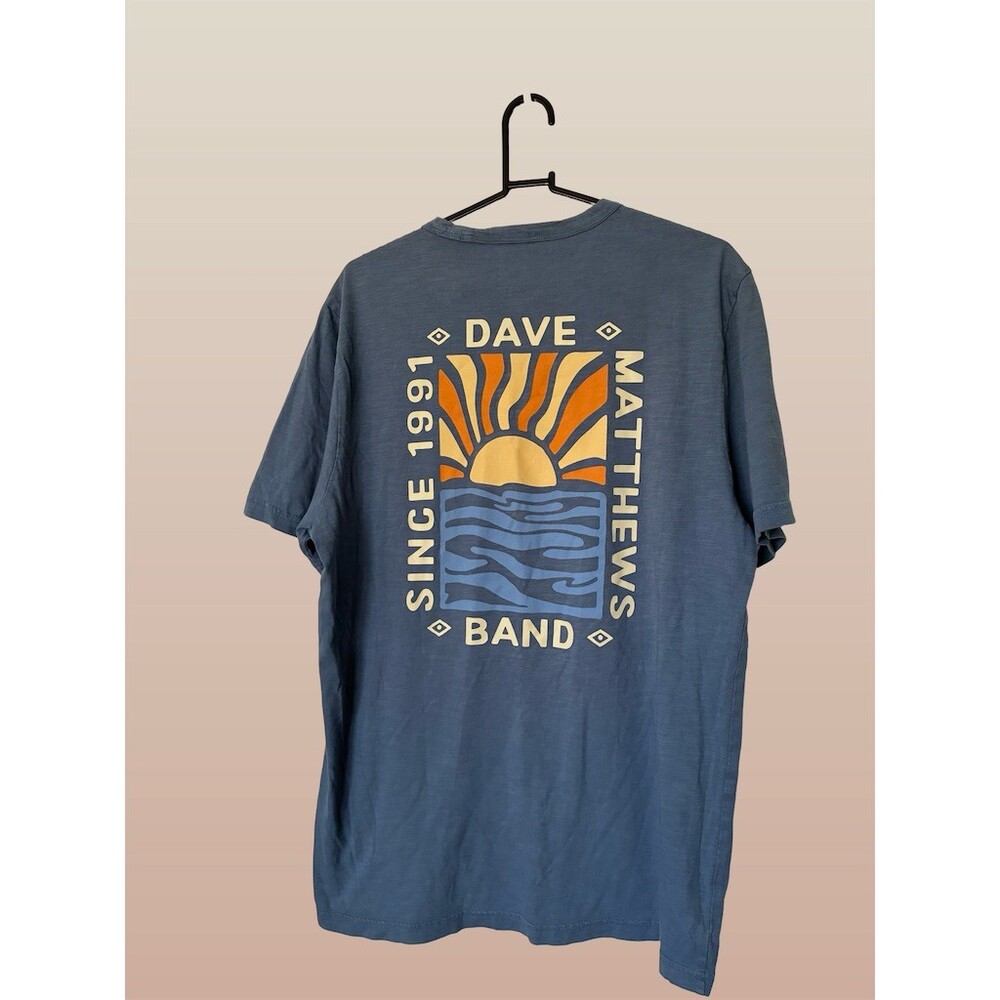 Faherty Dave Matthews Band DMB Graphic T-Shirt Blue Unisex Size L